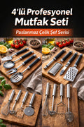16’lı Profesyonel Mutfak Gereçleri Seti Paslanmaz Çelik Rende Soyacak Çırpıcı Spatula Şef Seti