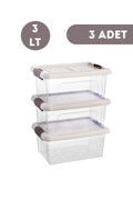3 Litre Saklama Kutusu 3 Adet